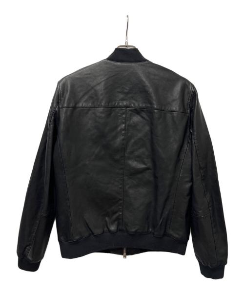 ALL SAINTS（オールセインツ）ALL SAINTS (オールセインツ) TYRO WASHED LEATHER BOMBER JACKET ブラック サイズ:Ｌの古着・服飾アイテム