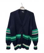 MIU MIUミュウミュウ）の古着「ニットカーディガン」｜ネイビー×グリーン