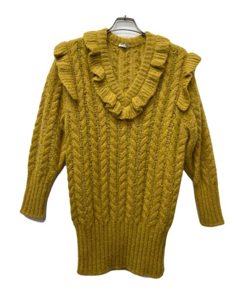 MIU MIU（ミュウミュウ）MIU MIU (ミュウミュウ) 厚手ニット ベージュ サイズ:４０の古着・服飾アイテム