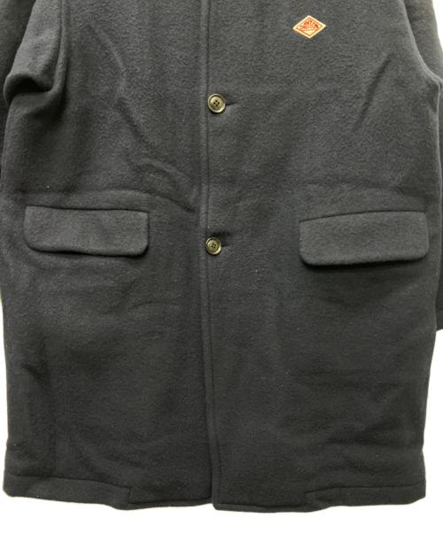 DANTON（ダントン）DANTON (ダントン) WOOL LIGHT PILE ノーカラーロングコート ネイビー サイズ:３８の古着・服飾アイテム