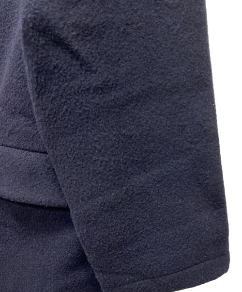 DANTON（ダントン）DANTON (ダントン) WOOL LIGHT PILE ノーカラーロングコート ネイビー サイズ:３８の古着・服飾アイテム