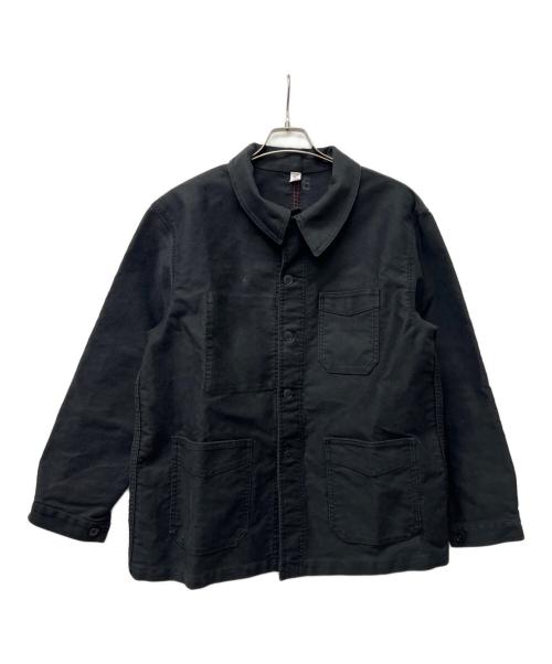 le travailleur gallice（ル・トラヴァイユール・ガリス）le travailleur gallice (ル・トラヴァイユール・ガリス) ブラックモールスキンジャケット ブラック サイズ:６の古着・服飾アイテム