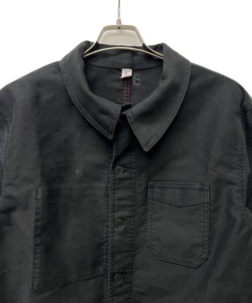 le travailleur gallice（ル・トラヴァイユール・ガリス）le travailleur gallice (ル・トラヴァイユール・ガリス) ブラックモールスキンジャケット ブラック サイズ:６の古着・服飾アイテム