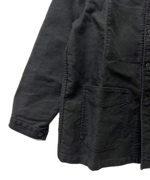 le travailleur gallice（ル・トラヴァイユール・ガリス）le travailleur gallice (ル・トラヴァイユール・ガリス) ブラックモールスキンジャケット ブラック サイズ:６の古着・服飾アイテム