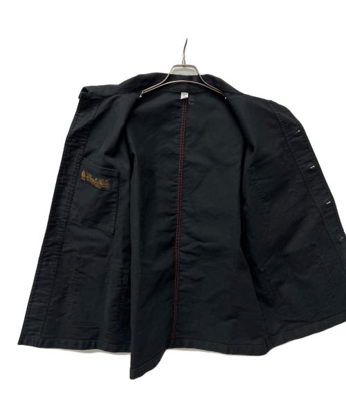 le travailleur gallice（ル・トラヴァイユール・ガリス）le travailleur gallice (ル・トラヴァイユール・ガリス) ブラックモールスキンジャケット ブラック サイズ:６の古着・服飾アイテム