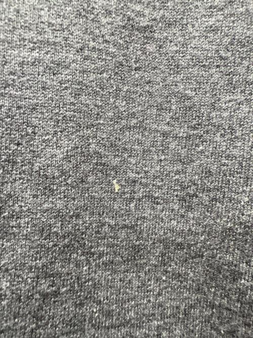 HERMES（エルメス）HERMES (エルメス) empreintes sellier cuir crewneck sweater グレー サイズ:Ｌの古着・服飾アイテム