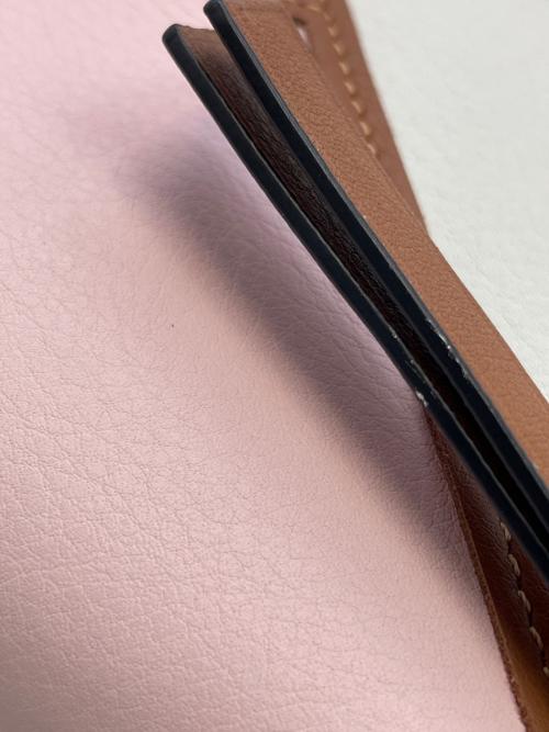 LOEWE（ロエベ）LOEWE (ロエベ) パズル ジップアラウンドウォレット ピンク×ブラウンの古着・服飾アイテム