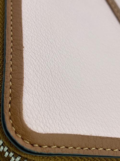 LOEWE（ロエベ）LOEWE (ロエベ) パズル ジップアラウンドウォレット ピンク×ブラウンの古着・服飾アイテム