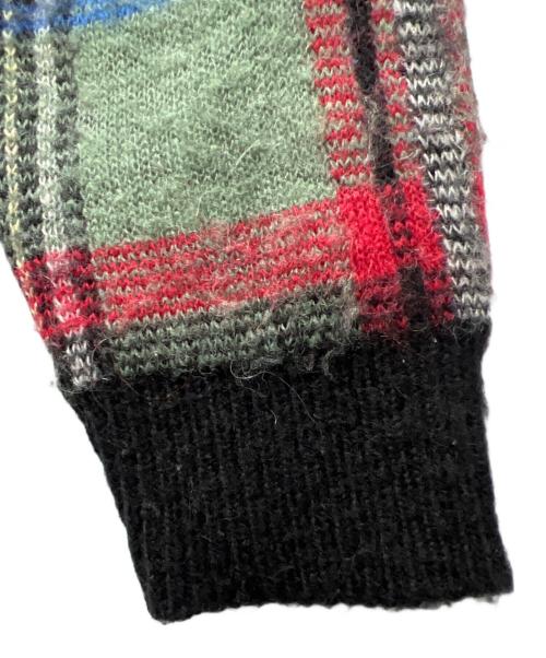 stussy（ステューシー）stussy (ステューシー) モヘア混チェックニット グリーン サイズ:Ｓの古着・服飾アイテム