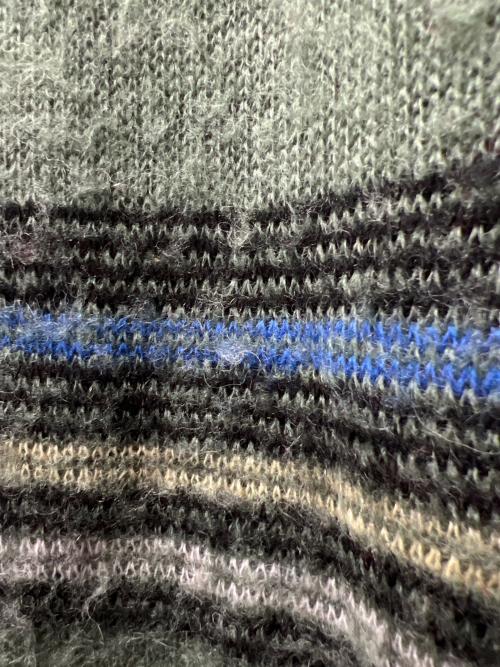 stussy（ステューシー）stussy (ステューシー) モヘア混チェックニット グリーン サイズ:Ｓの古着・服飾アイテム