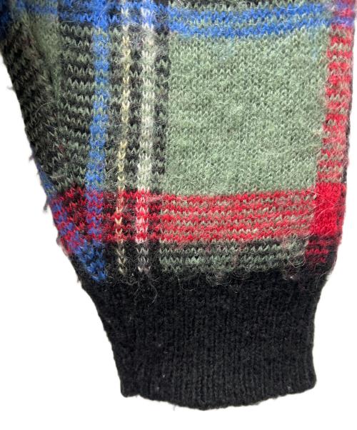 stussy（ステューシー）stussy (ステューシー) モヘア混チェックニット グリーン サイズ:Ｓの古着・服飾アイテム