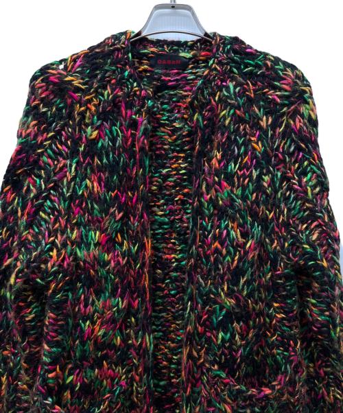 CABAN（キャバン）CABAN (キャバン) ウールミックス ハンドニットカーディガン ブラック サイズ:FREEの古着・服飾アイテム