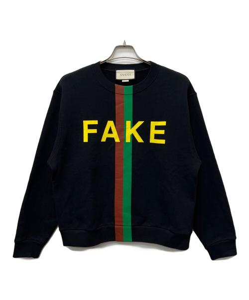 GUCCI（グッチ）GUCCI (グッチ) クルーネックスウェット ネイビー サイズ:ＸＳの古着・服飾アイテム