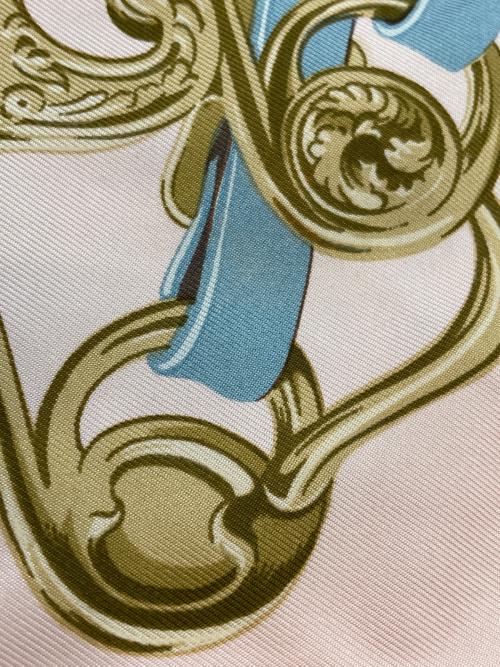 HERMES（エルメス）HERMES (エルメス) スカーフ ピンク×スカイブルーの古着・服飾アイテム