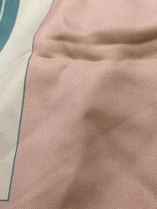 HERMES（エルメス）HERMES (エルメス) スカーフ ピンク×スカイブルーの古着・服飾アイテム
