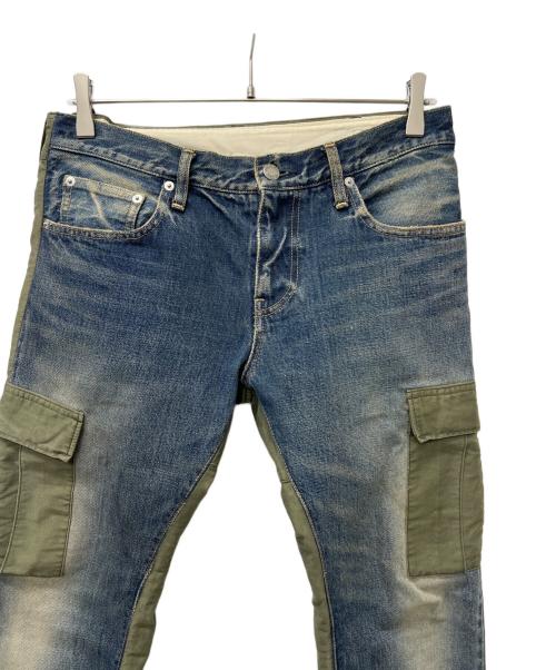 UNDERCOVERISM（アンダーカバーイズム）UNDERCOVERISM (アンダーカバーイズム) ハイブリッドカーゴパンツ ブルー×オリーブ サイズ:３の古着・服飾アイテム