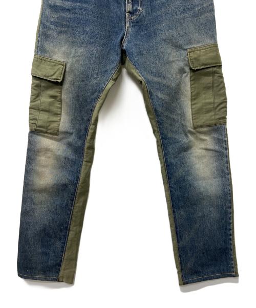 UNDERCOVERISM（アンダーカバーイズム）UNDERCOVERISM (アンダーカバーイズム) ハイブリッドカーゴパンツ ブルー×オリーブ サイズ:３の古着・服飾アイテム