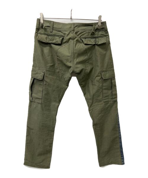 UNDERCOVERISM（アンダーカバーイズム）UNDERCOVERISM (アンダーカバーイズム) ハイブリッドカーゴパンツ ブルー×オリーブ サイズ:３の古着・服飾アイテム