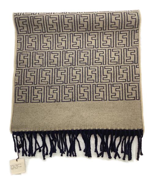 FENDI（フェンディ）FENDI (フェンディ) マフラー ベージュ×ブラックの古着・服飾アイテム