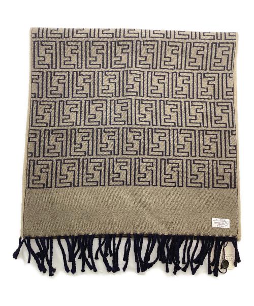 FENDI（フェンディ）FENDI (フェンディ) マフラー ベージュ×ブラックの古着・服飾アイテム