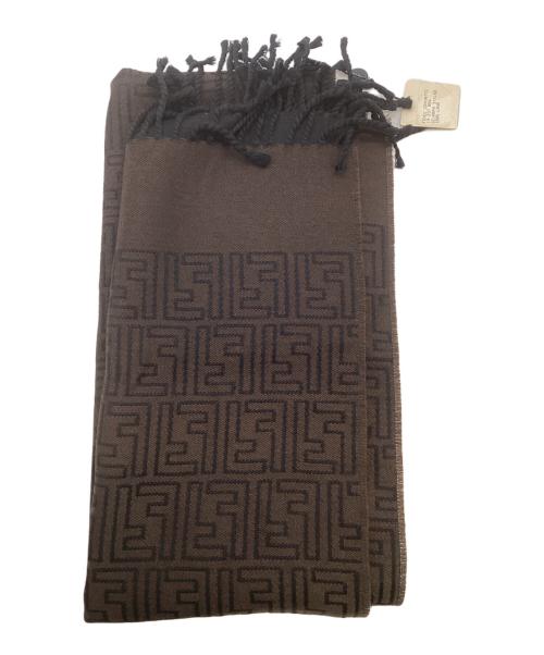 FENDI（フェンディ）FENDI (フェンディ) マフラー ブラック×ブラウンの古着・服飾アイテム