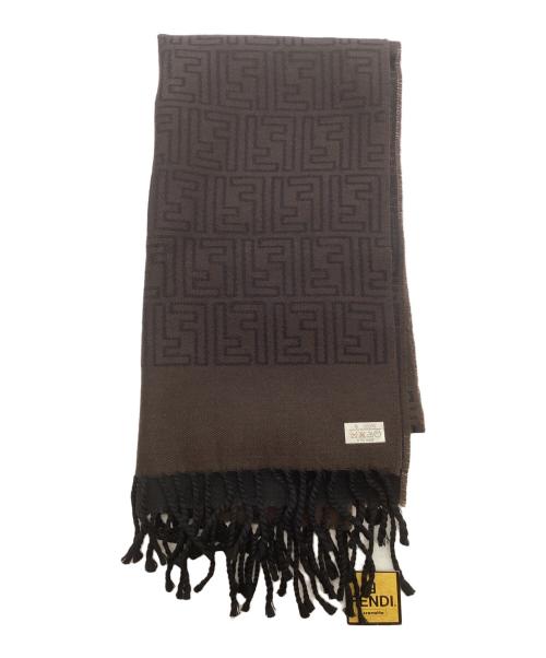 FENDI（フェンディ）FENDI (フェンディ) マフラー ブラック×ブラウンの古着・服飾アイテム