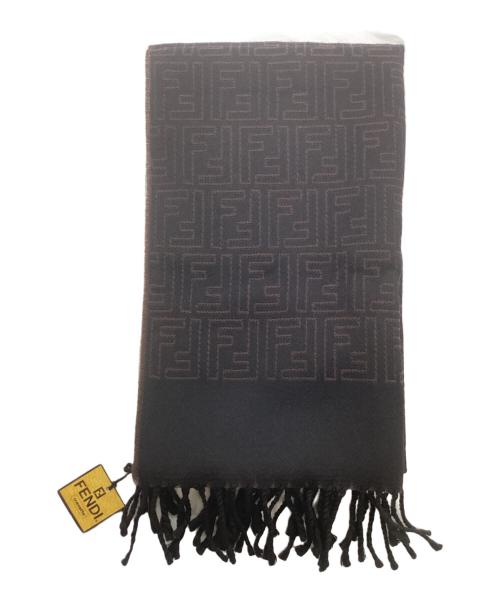 FENDI（フェンディ）FENDI (フェンディ) マフラー ブラック×ブラウンの古着・服飾アイテム
