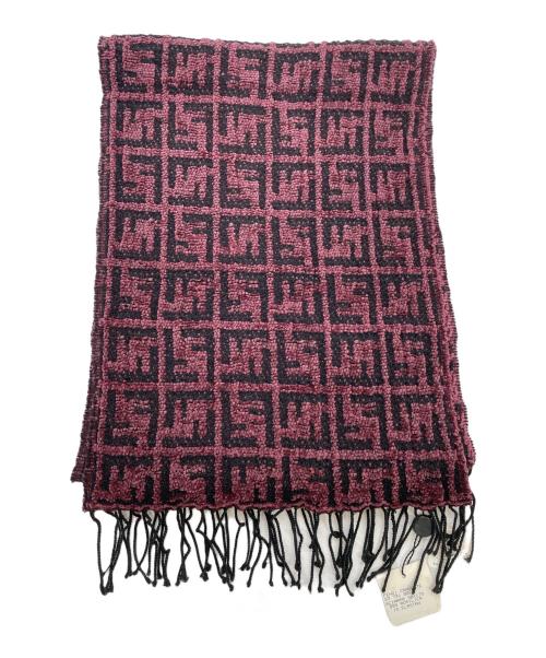 FENDI（フェンディ）FENDI (フェンディ) マフラー レッド×ブラックの古着・服飾アイテム