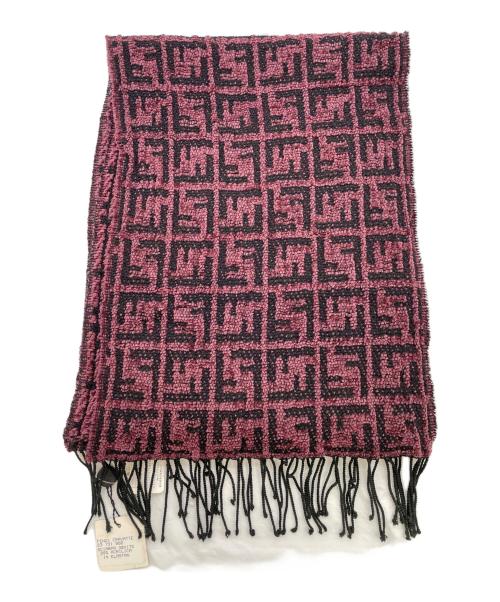 FENDI（フェンディ）FENDI (フェンディ) マフラー レッド×ブラックの古着・服飾アイテム