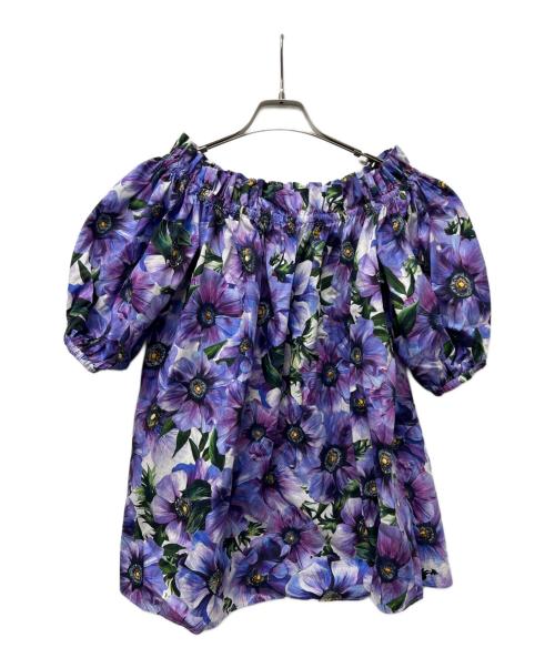 DOLCE & GABBANA（ドルチェ＆ガッバーナ）DOLCE & GABBANA (ドルチェ＆ガッバーナ) 半袖ブラウス パープル サイズ:３８の古着・服飾アイテム