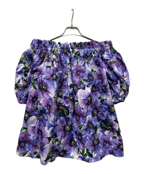 DOLCE & GABBANA（ドルチェ＆ガッバーナ）DOLCE & GABBANA (ドルチェ＆ガッバーナ) 半袖ブラウス パープル サイズ:３８の古着・服飾アイテム