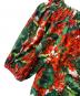 中古・古着 DOLCE & GABBANA (ドルチェ＆ガッバーナ) 半袖ブラウス レッド×グリーン サイズ:３８：15000円
