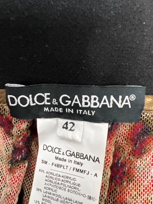 DOLCE & GABBANA（ドルチェ＆ガッバーナ）DOLCE & GABBANA (ドルチェ＆ガッバーナ) ミニスカート レッド×ブラック サイズ:42の古着・服飾アイテム