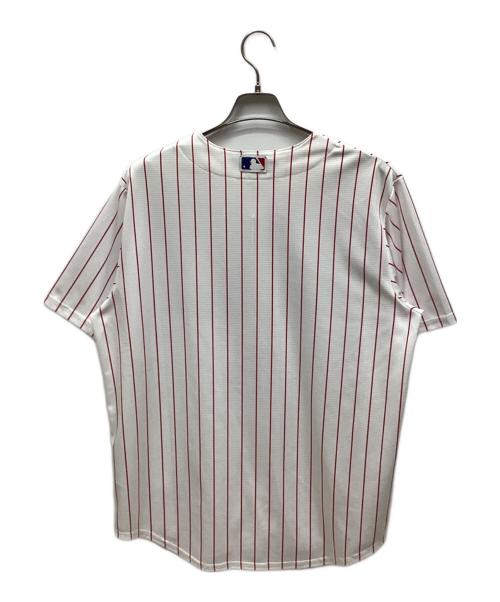 NIKE（ナイキ）NIKE (ナイキ) ベースボールシャツ ホワイト×レッド サイズ:Lの古着・服飾アイテム