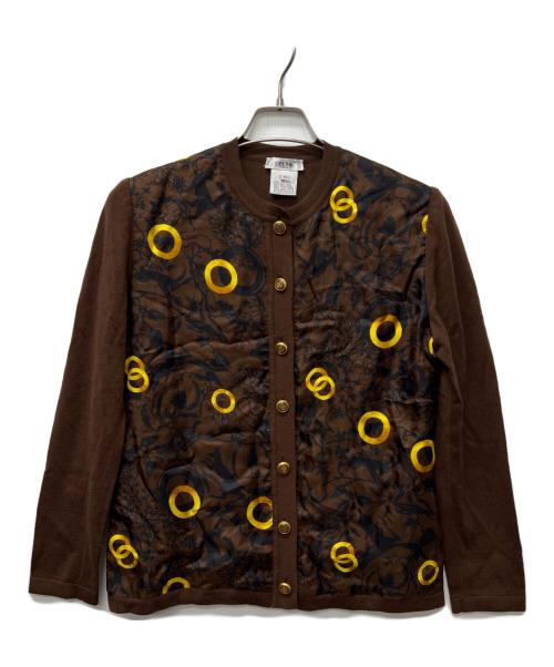 CELINE（セリーヌ）CELINE (セリーヌ) 薄手カーディガン ブラウン サイズ:４０の古着・服飾アイテム