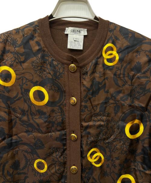CELINE（セリーヌ）CELINE (セリーヌ) 薄手カーディガン ブラウン サイズ:４０の古着・服飾アイテム