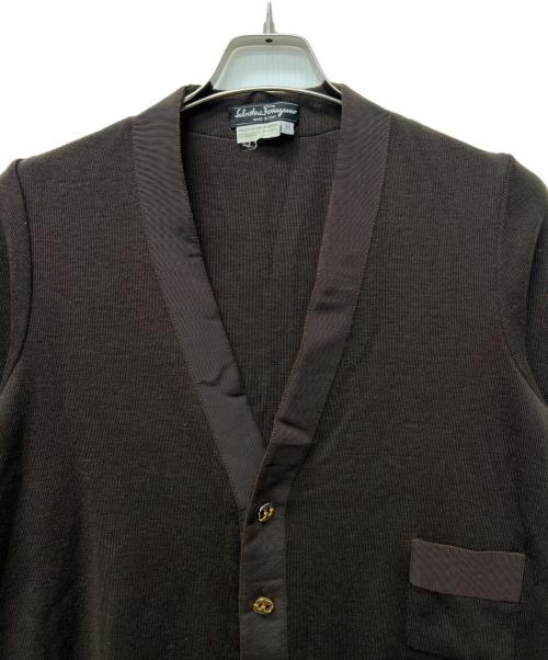 Salvatore Ferragamo（サルヴァトーレ フェラガモ）Salvatore Ferragamo (サルヴァトーレ フェラガモ) 薄手カーディガン イエロー サイズ:Ｓの古着・服飾アイテム