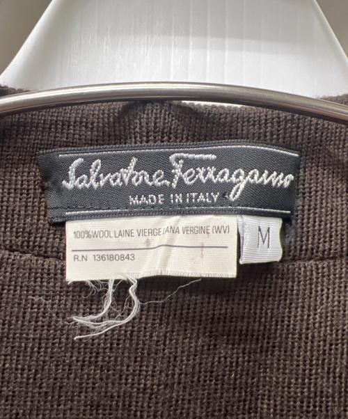 Salvatore Ferragamo（サルヴァトーレ フェラガモ）Salvatore Ferragamo (サルヴァトーレ フェラガモ) 薄手カーディガン イエロー サイズ:Ｓの古着・服飾アイテム