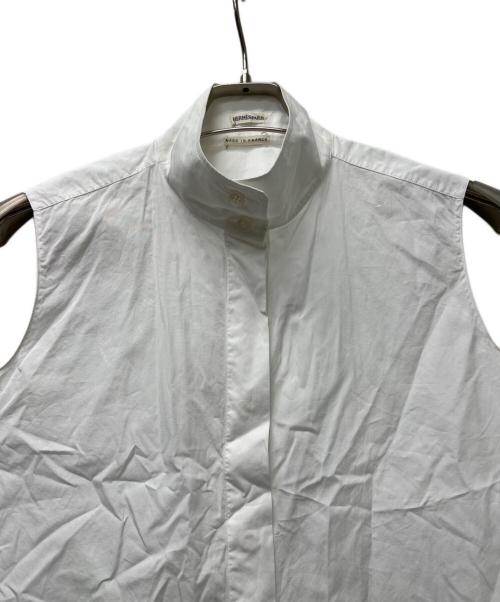 HERMES（エルメス）HERMES (エルメス) ノースリーブブラウス ホワイト サイズ:３４の古着・服飾アイテム