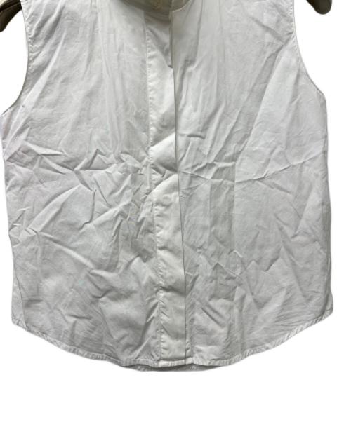 HERMES（エルメス）HERMES (エルメス) ノースリーブブラウス ホワイト サイズ:３４の古着・服飾アイテム
