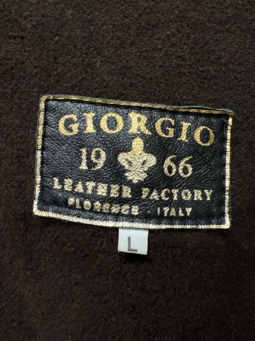 giorgio 1966 leather factory（ジョルジオ1966レザーファクトリー）giorgio 1966 leather factory (ジョルジオ1966レザーファクトリー) レザージャケット ブラック サイズ:Ｌの古着・服飾アイテム