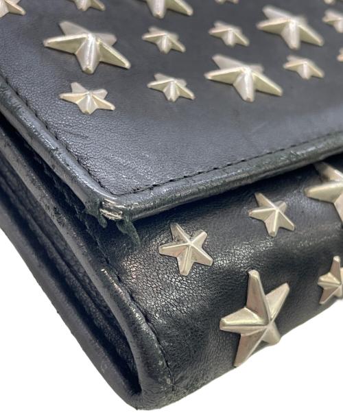 JIMMY CHOO（ジミーチュウ）JIMMY CHOO (ジミーチュウ) ショルダーウォレット ブラックの古着・服飾アイテム