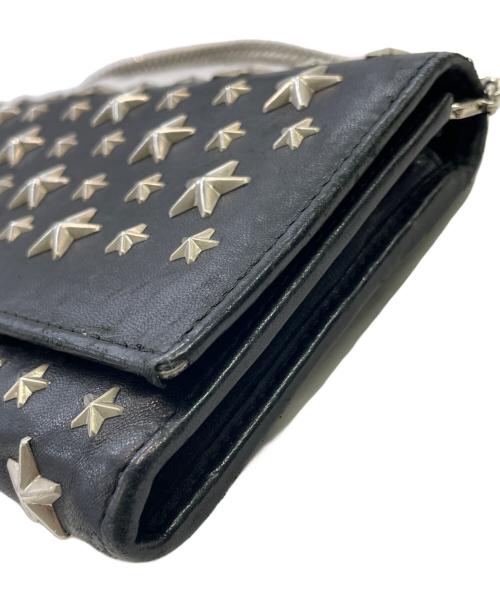 JIMMY CHOO（ジミーチュウ）JIMMY CHOO (ジミーチュウ) ショルダーウォレット ブラックの古着・服飾アイテム