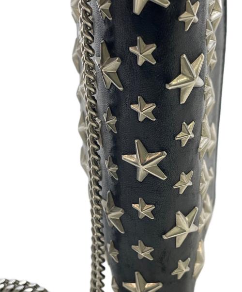 JIMMY CHOO（ジミーチュウ）JIMMY CHOO (ジミーチュウ) ショルダーウォレット ブラックの古着・服飾アイテム
