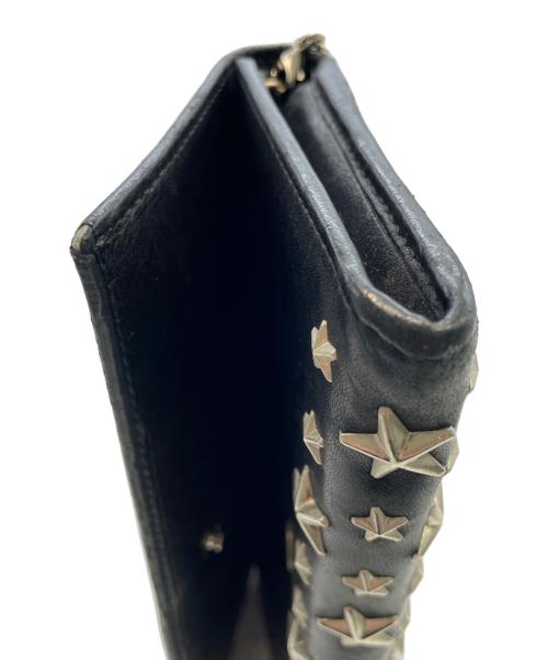 JIMMY CHOO（ジミーチュウ）JIMMY CHOO (ジミーチュウ) ショルダーウォレット ブラックの古着・服飾アイテム