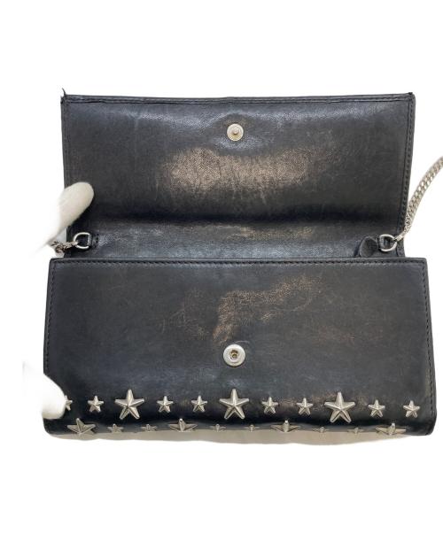 JIMMY CHOO（ジミーチュウ）JIMMY CHOO (ジミーチュウ) ショルダーウォレット ブラックの古着・服飾アイテム
