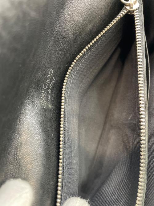 JIMMY CHOO（ジミーチュウ）JIMMY CHOO (ジミーチュウ) ショルダーウォレット ブラックの古着・服飾アイテム