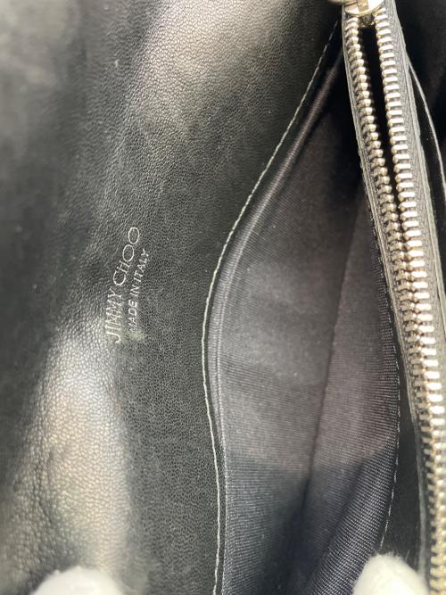 JIMMY CHOO（ジミーチュウ）JIMMY CHOO (ジミーチュウ) ショルダーウォレット ブラックの古着・服飾アイテム