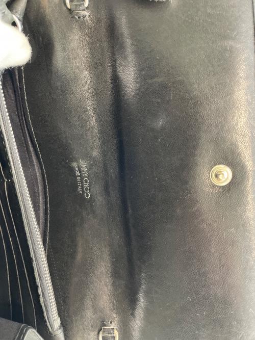 JIMMY CHOO（ジミーチュウ）JIMMY CHOO (ジミーチュウ) ショルダーウォレット ブラックの古着・服飾アイテム