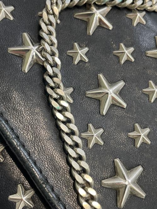 JIMMY CHOO（ジミーチュウ）JIMMY CHOO (ジミーチュウ) ショルダーウォレット ブラックの古着・服飾アイテム